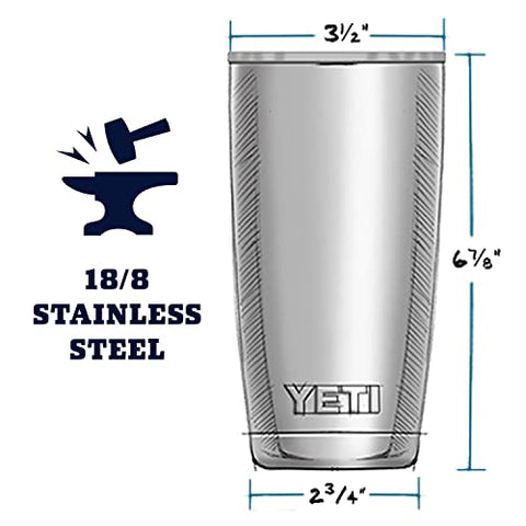 YETI Rambler 20 oz Tumbler, Stainless Steel, Vacuum Insulated with MagSlider Lid, Sagebrush Green