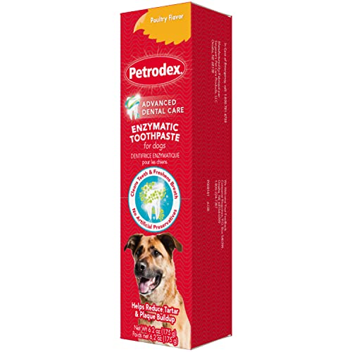 Petrodex Enzymatic Toothpaste for Dogs, Pet Dental Care, Poultry Flavor, 6.2 oz