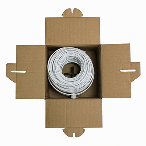 NavePoint CAT5e (CCA), 250ft, White, Solid Bulk Ethernet Cable, 24AWG 4 Pair, Unshielded Twisted Pair (UTP)