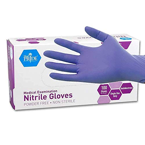 MedPride Powder-Free Nitrile Exam Gloves, X-Large (Pack of 100)