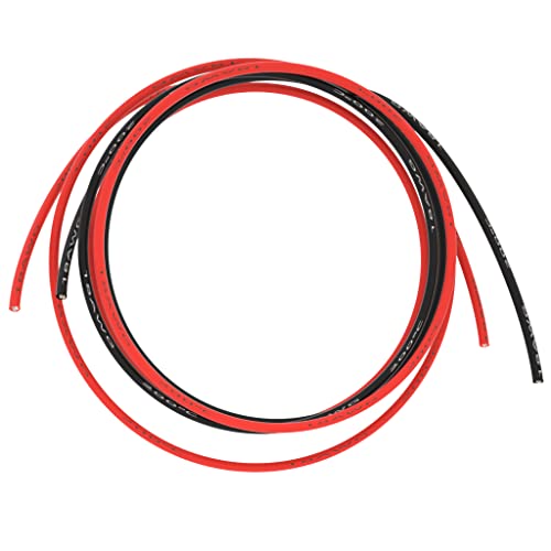 BNTECHGO 18 Gauge Silicone Wire 5 ft red and 5 ft Black Flexible 18 AWG Stranded Tinned Copper Wire