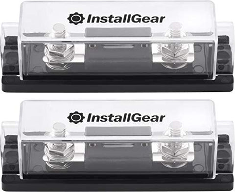 InstallGear 0/2/4 Gauge Ga ANL Fuse Holder + 250 Amp ANL Fuses (2 Pack)