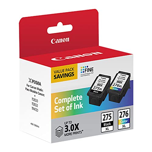 Canon® PG-275XL/CL-276XL High-Yield Black And Tri-Color Ink Cartridges, Pack Of 2, 4981C008