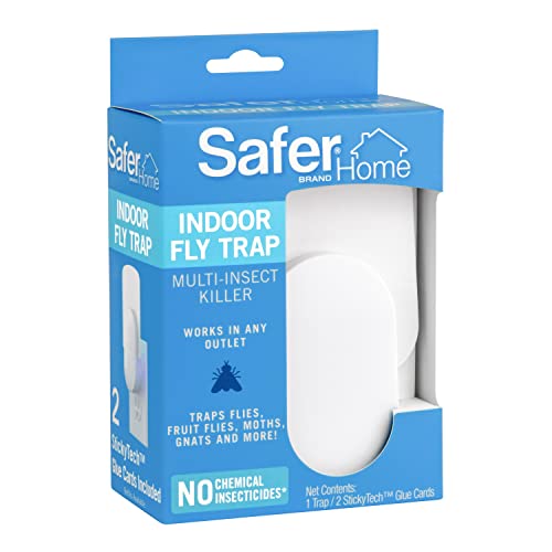 Safer Home SH502 Indoor Plug-In Fly Trap for Flies, Fruit Flies, Moths, Gnats, and Other Flying Insects â€“ 400 Sq Ft of Protection