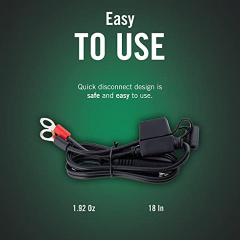Battery Tender Ring Terminal Harness Accessory Cable, 2 Foot Cord Adapter with SAE Quick Disconnect