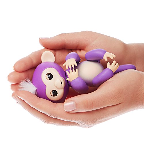 Fingerlings - Interactive Baby Monkey - Mia (Purple with White Hair) By WowWee