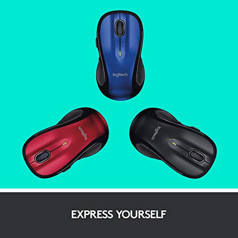 Logitech M510 Wireless Computer Mouse – Comfortable Shape with USB Unifying Receiver, with Back/Forward Buttons and Side-to-Side Scrolling, Dark Gray