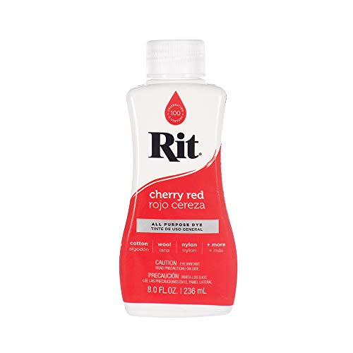 Rit Dye Liquid – Wide Selection of Colors – 8 Oz. (Cherry Red)