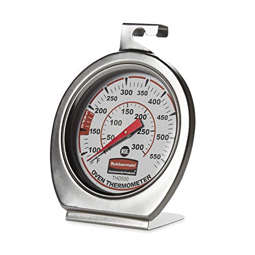 Rubbermaid Commercial Products Stainless Steel Monitoring Thermometer for Oven/Grill/Smoking Meat/Food
