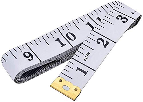 Soft Tape MeasureÂ Double Scale Body Sewing Flexible Ruler for Weight Loss Medical Body Measurement Sewing Tailor Craft Vinyl Ruler, Has Centimetre Scale on Reverse Side 60-inchï¼ˆWhiteï¼‰