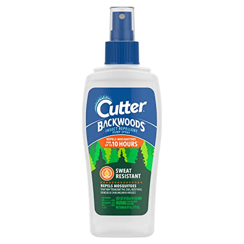 Cutter Backwoods Insect Repellent, Mosquito Repellent, Repels Mosquitos for Up To 10 Hours, 25 % DEET, 6 fl Ounce (Pump Spray)