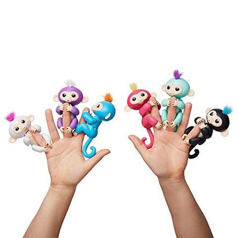 WowWee Fingerlings - Interactive Baby Monkey - Bella (Pink with Yellow Hair) By WowWee