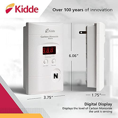 Kidde Nighthawk Carbon Monoxide Detector, AC-Plug-In with Battery Backup, Digital Display