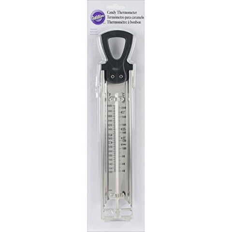 Wilton Candy Thermometer with Side Clamp for Melting Chocolate and Hard Candy Sugar, 14.7-Inches
