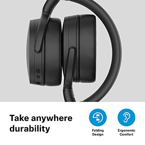SENNHEISER HD 450BT Bluetooth 5.0 Wireless Headphone with Active Noise Cancellation - 30-Hour Battery Life, USB-C Fast Charging, Virtual Assistant Button, Foldable - Black