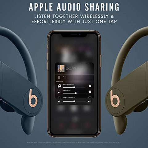 Powerbeats Pro Wireless Earphones - Apple H1 Headphone Chip, Class 1 Bluetooth, 9 Hours of Listening Time, Sweat Resistant Earbuds, Built-in Microphone - Navy