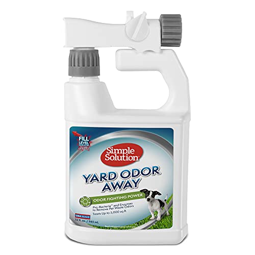 Simple Solution Yard Odor Away! Hose Spray Concentrate | Pet Odor Eliminator for Outdoors | 32 oz