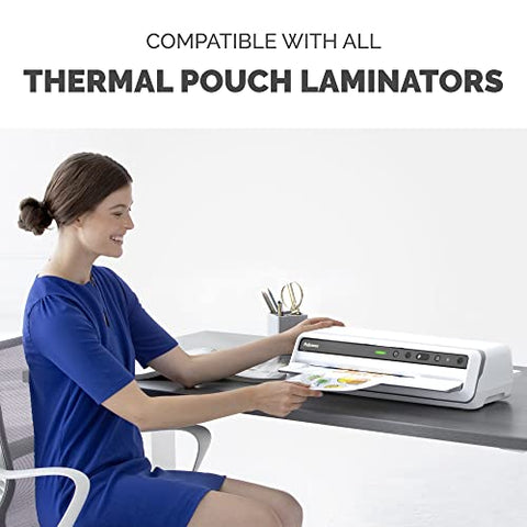 Fellowes Thermal Laminating Pouches, 3mil Letter Size Sheets, 9 x 11.5, 200 Pack, Clear (5743401)
