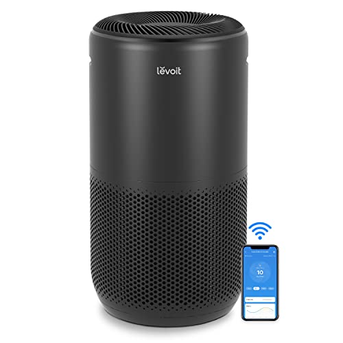 LEVOIT Air Purifiers for Home Large Room, Smart WiFi and PM2.5 Monitor H13 True HEPA Filter Removes Up to 99.97% of Particles, Pet Allergies, Smoke, Dust, Auto Mode, Alexa Control, 990 sq.ft, Black