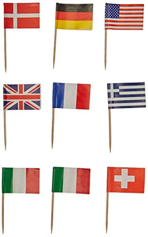 International Flag Picks (asstd designs) (50/Pkg)