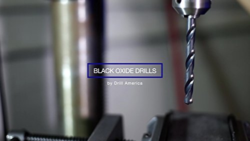 Drill America DWD60J-SET 60 Piece High Speed Steel Drill Bit Set (Wire Sizes: #1 - #60) with Black Oxide Finish, DWDN Series