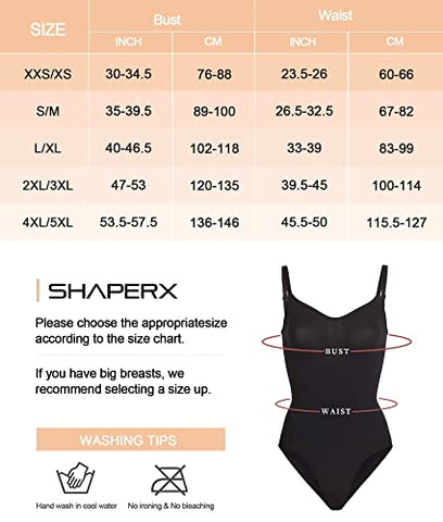 SHAPERX Bodysuit for Women Tummy Control Shapewear Seamless Sculpting Briefs Body Shaper Tank Top,SZ5213-Black-XXS/XS