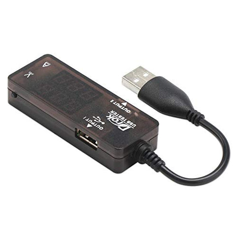 DROK USB Tester, USB-A 2.0 Digital Multimeter Dual USB Output Ports PD QC 3.0 Color LED Display, 7 Modes Capacity Voltage Current Power Voltmeter Ammeter for Laptop Power Bank Phone Solar Panel