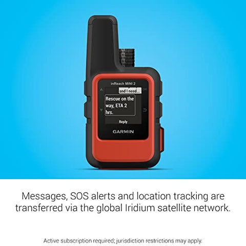 Garmin 010-02602-00 inReach Mini 2, Lightweight and Compact Satellite Communicator, Hiking Handheld, Orange