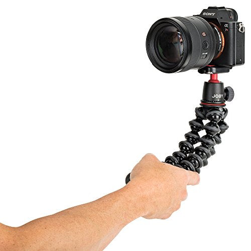 Joby JB01507 GorillaPod 3K Kit. Compact Tripod 3K Stand and Ballhead 3K for Compact Mirrorless Cameras or Devices up to 3K (6.6lbs). Black/Charcoal.