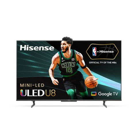 Hisense U8H QLED Series Quantum 4K ULED Mini-LED 65-Inch Class Google Smart TV with Alexa Compatibility, Quantum Dot, 1500-nit HDR10+, and Dolby Vision (65U8H, 2022 Model), Black