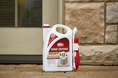 Ortho Home Defense Insect Killer for Indoor & Perimeter2: With Comfort Wand, Kills Ants, Cockroaches, Spiders, Fleas & Ticks, Odor Free, 1.1 gal., Pack of 4