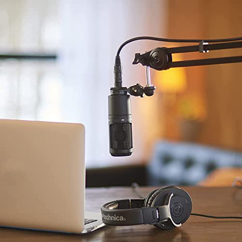 Audio-Technica AT2020 Cardioid Condenser Studio XLR Microphone, Ideal for Project/Home Studio Applications
