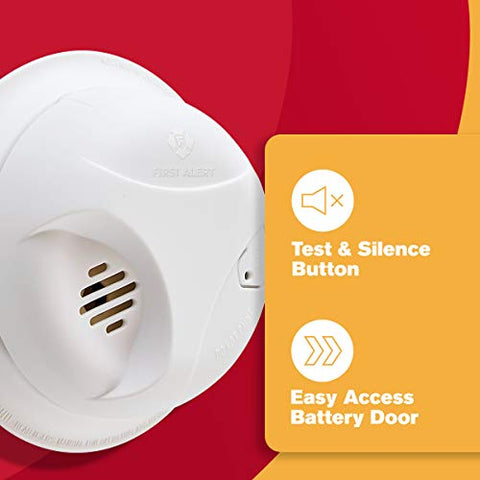 First Alert SA303CN3 Battery Powered Ionization Smoke Alarm with Test/Silence Button , White
