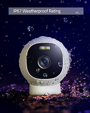 eufy security S210 Outdoor Cam, All-in-One Outdoor Security Camera with 2K Resolution, Spotlight, Color Night Vision, No Monthly Fees, Wired Camera, Security Camera Outdoor, IP67 Weatherproof