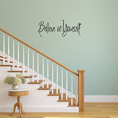 VWAQ Believe in Yourself Wall Decal Living Room Wall Décor Motivational Stickers Inspirational Quotes Wall Decals Positive Affirmation Stickers Home Décor Living Room