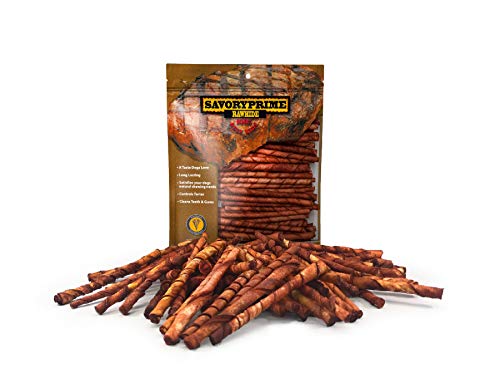 Savory Prime 100-Pack Basted Twist Sticks, 5-Inch, Brown