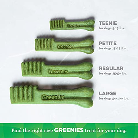 GREENIES Original Petite Natural Dog Dental Care Chews Oral Health Dog Treats, 36 oz. Pack (60 Treats)