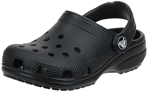 Crocs Unisex-Child Classic Clogs, Black, 4 Toddler
