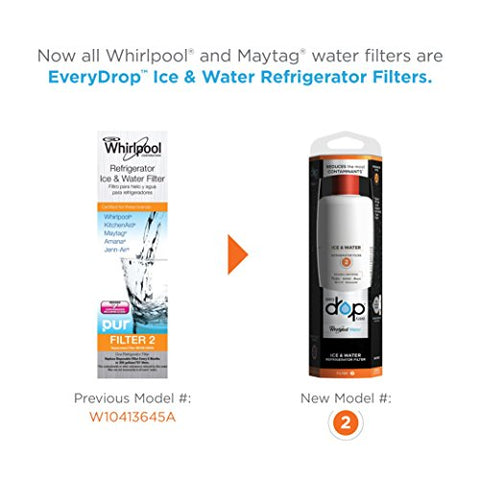 everydrop by Whirlpool Ice and Water Refrigerator Filter 2, EDR2RXD1, Single-Pack