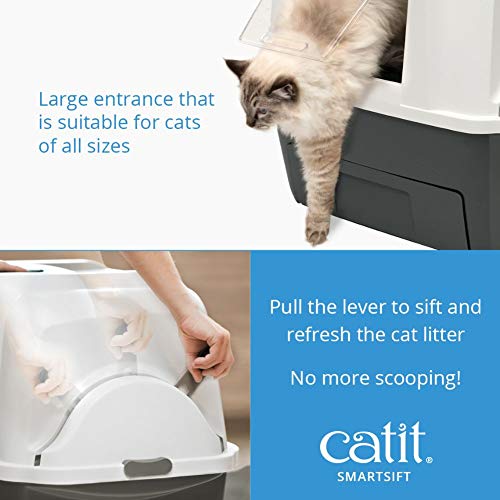 Catit Smartsift Cat Litter Box, Automatic Sifting Cat Pan