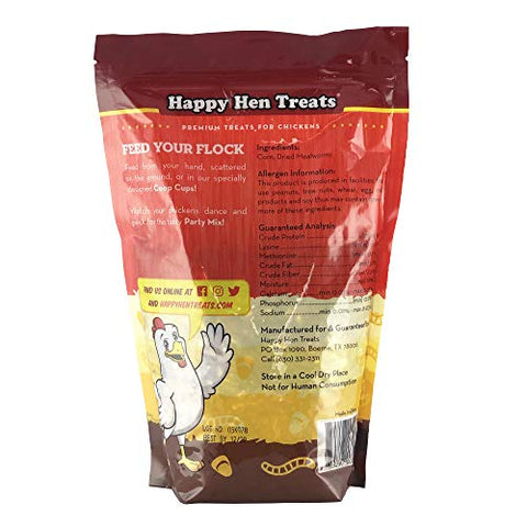 Happy Hen Treats Party Mix Mealworm and Corn, 2-Pound
