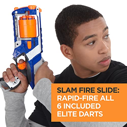 Nerf N Strike Elite Strongarm Toy Blaster With Rotating Barrel, Slam Fire, And 6 Official Nerf Elite Darts For Kids, Teens, And Adults(Amazon Exclusive)
