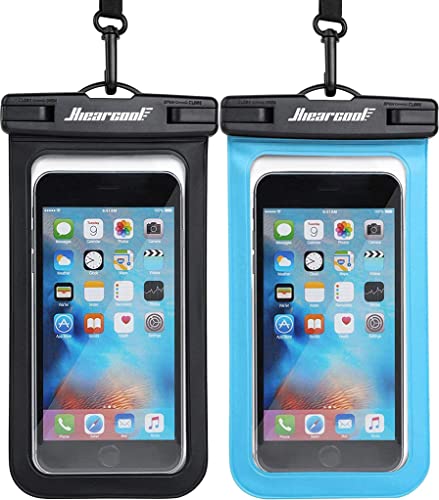 Hiearcool Universal Waterproof Case, Waterproof Phone Pouch Compatible for iPhone 14 13 12 11 Pro Max XS Plus Samsung Galaxy S22 Cellphone Up to 8.3", IPX8 Cellphone Dry Bag for Vacation-2 Pack