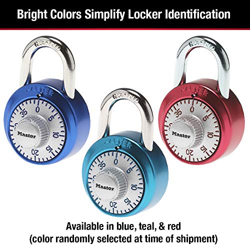 Master Lock 1561DAST Locker Lock Combination Padlock, 1 Pack, Colors May Vary