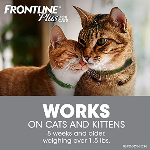 FRONTLINE Plus For Cats and Kittens Flea and Tick Treatment, 3 Doses