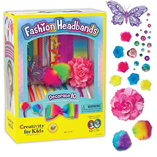Creativity for Kids Fashion Headbands Craft Kit, Makes 10 Unique Hair Accessories