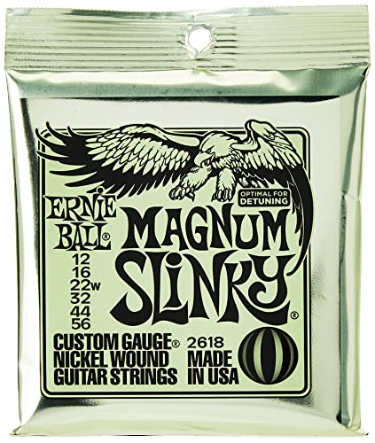 Ernie Ball Magnum Slinky Nickel Wound Electric Guitar Strings 12-56 Gauge