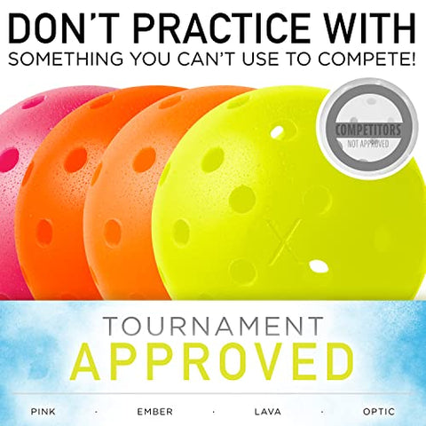 Franklin Sports X-40 Pickleballs - Outdoor - 100 Pack Bulk - USA PICKLEBALL APPROVED - Pink - Official Ball of US Open Pickleball Championships