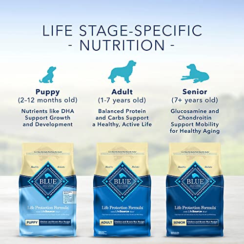 Blue Buffalo Life Protection Formula Natural Adult Dry Dog Food, Beef and Brown Rice 34-lb