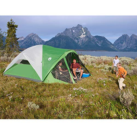 Coleman Camping Tent with Screen Room | 8 Person Evanston Dome Tent with Screened Porch